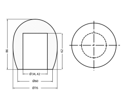 Schulze-Brakel 7510 Spugna sezione rotonda con stampa di 2 loghi