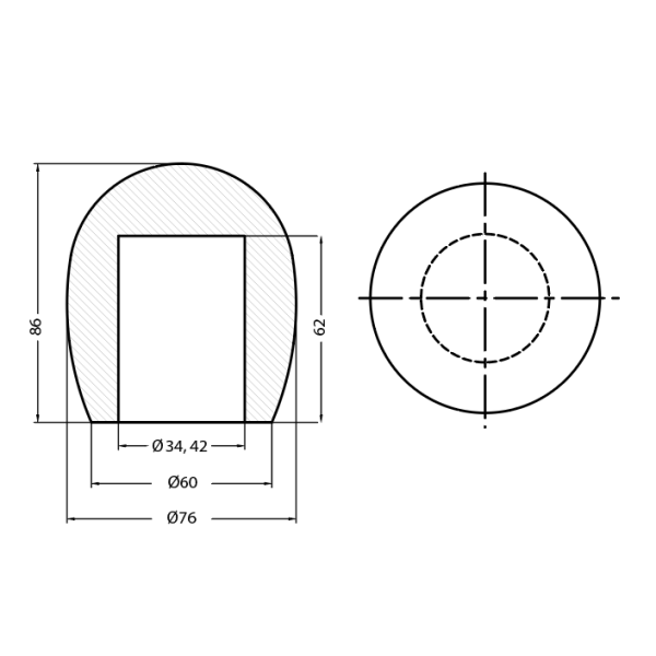 Schulze-Brakel 7510 Foam, circulare shape, including printed 2x logos