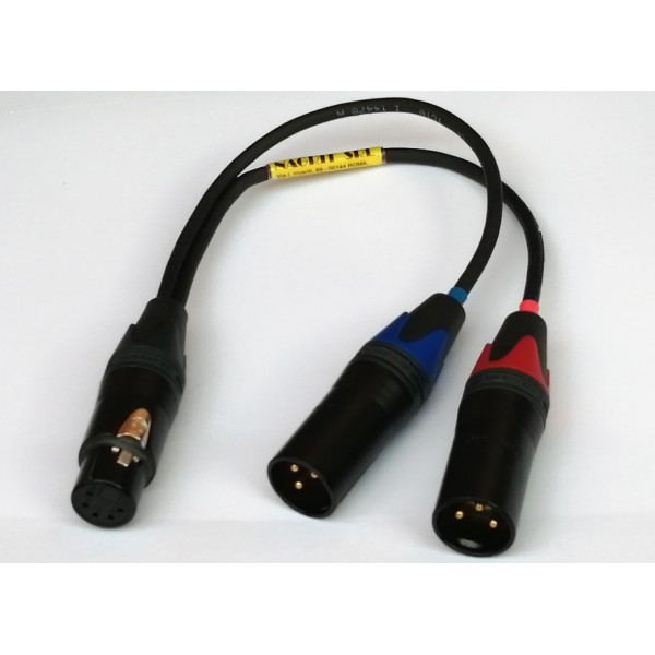 NAGRIT Cavo a Y da XLR 5F a 2 XLR 3M