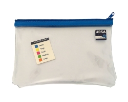 URSA Tasca trasparente per accessori, 203 x 127mm, con zip