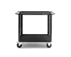 CONECARTS Small Cart, 2 shelves 806x506 mm, fabric mat, ø125 mm wheels