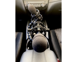 Oisphoot Sostegno doppio per microfoni per interno auto