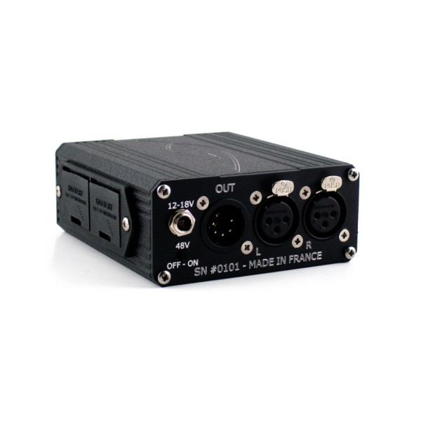 AUDIOROOT Stereo Mic Preamp, 48v ph, battery, ext DC