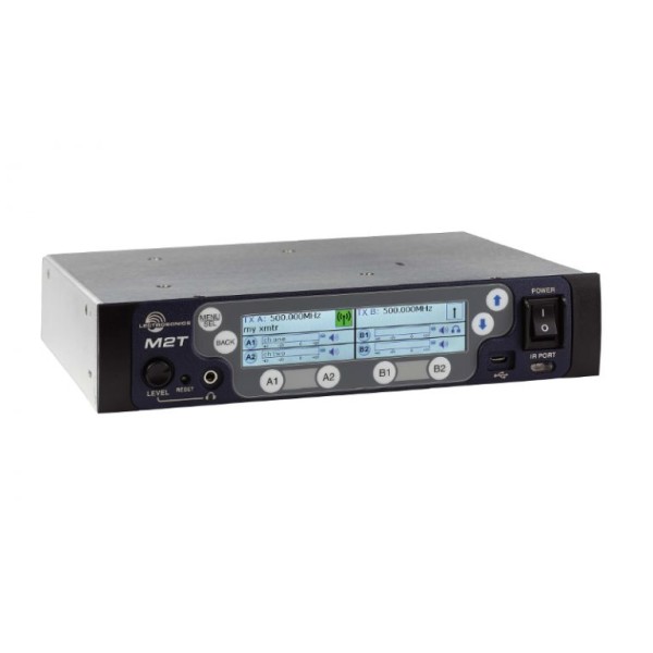 Lectrosonics M2T Duet Trasmettitore IEM rack Doppio DANTE