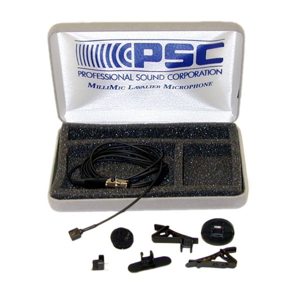 PSC MilliMic Microfono lavalier, TA5F o mini-jack locking, con accessori