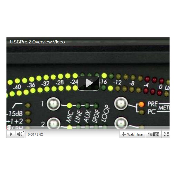 Sound Devices USBPre 2 Microphone Interface for computer audio video